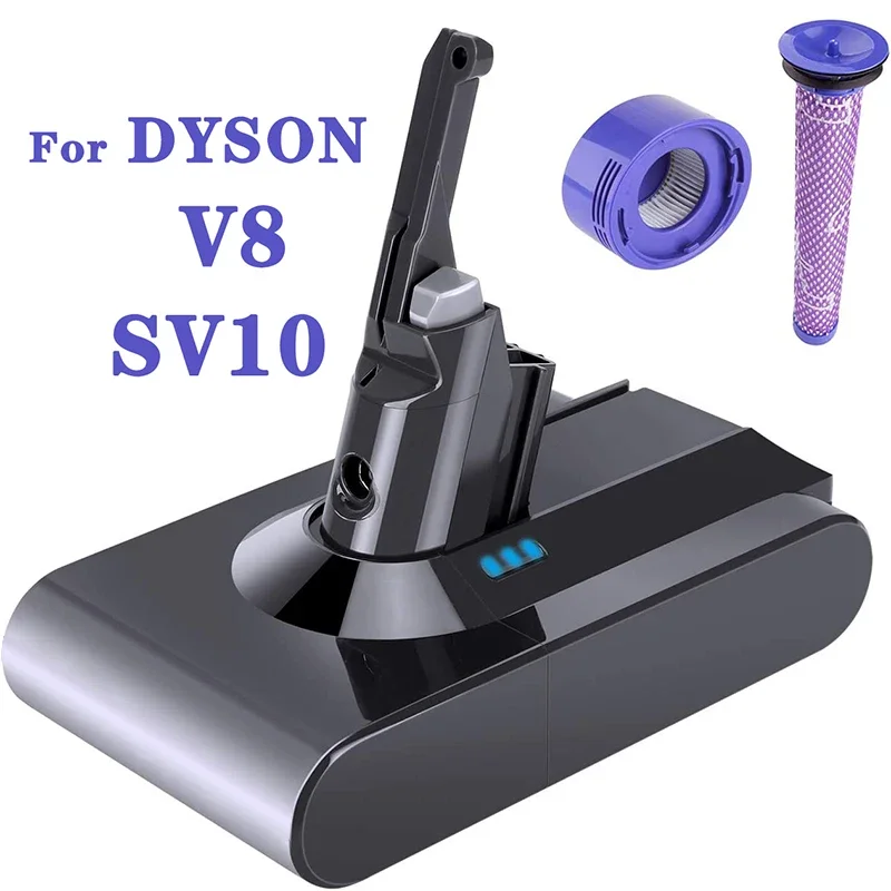 for Dyson 21.6V 6000mAh Replacement Li-Ion Battery,for Dyson V8 Series  Absolute V8 Fluffy SV10 Cord-Free Vacuum Battery