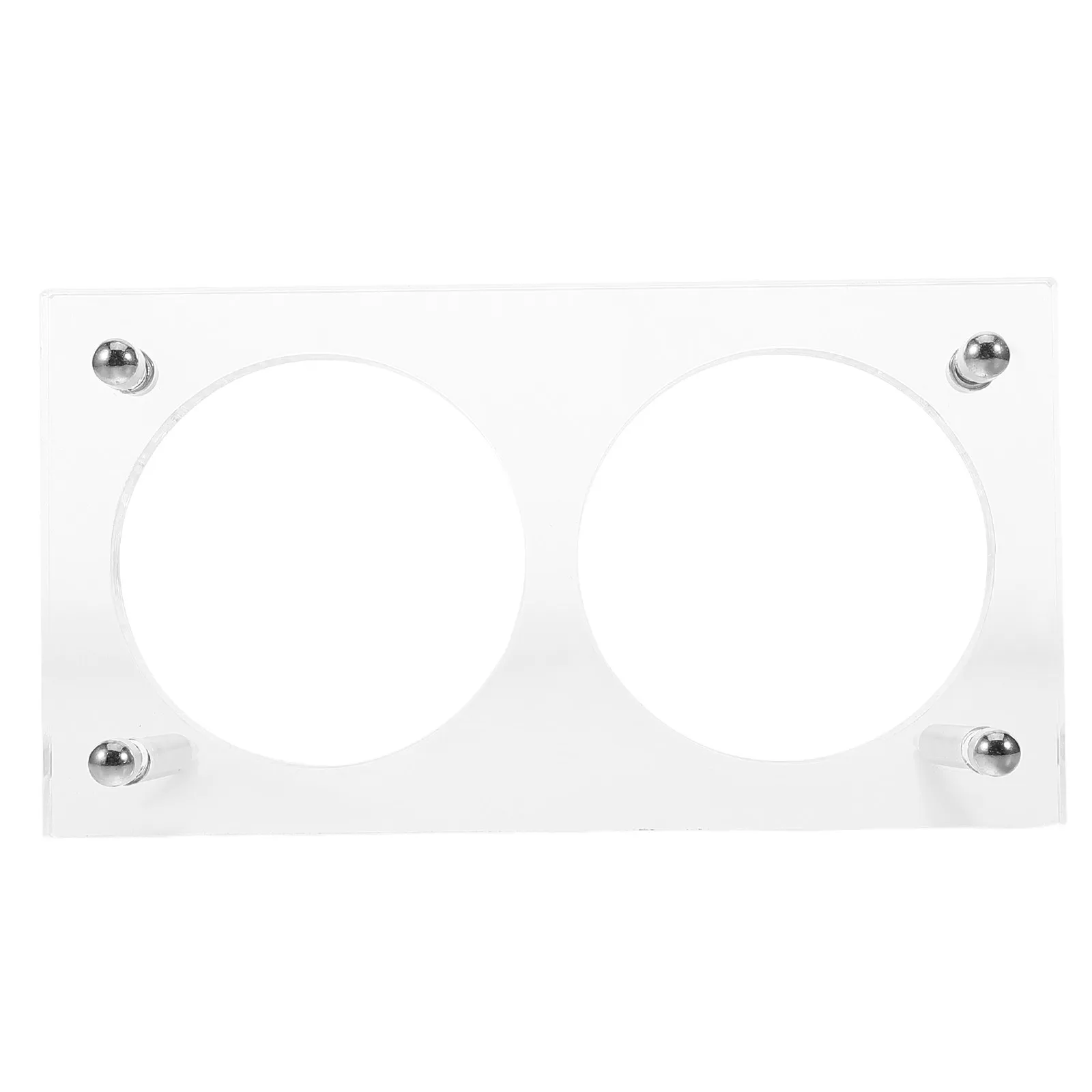 

Dual Slot Coin Display Box 60Mm Round Plastic Holder Clear Protective Case for Coin Collection Storage Display Stand Organizer