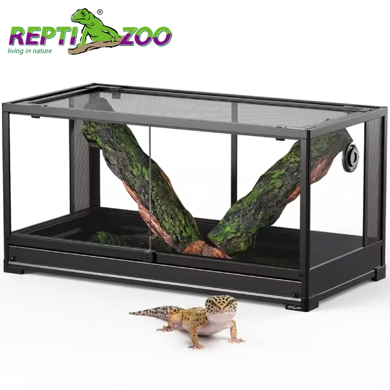 PetJoyZoneWholesale 90x45x45 Terrarium OEM Vivarium 50Gal Reptile Enclosure Manufacturer For Leopard Gecko With Pull-out Tray