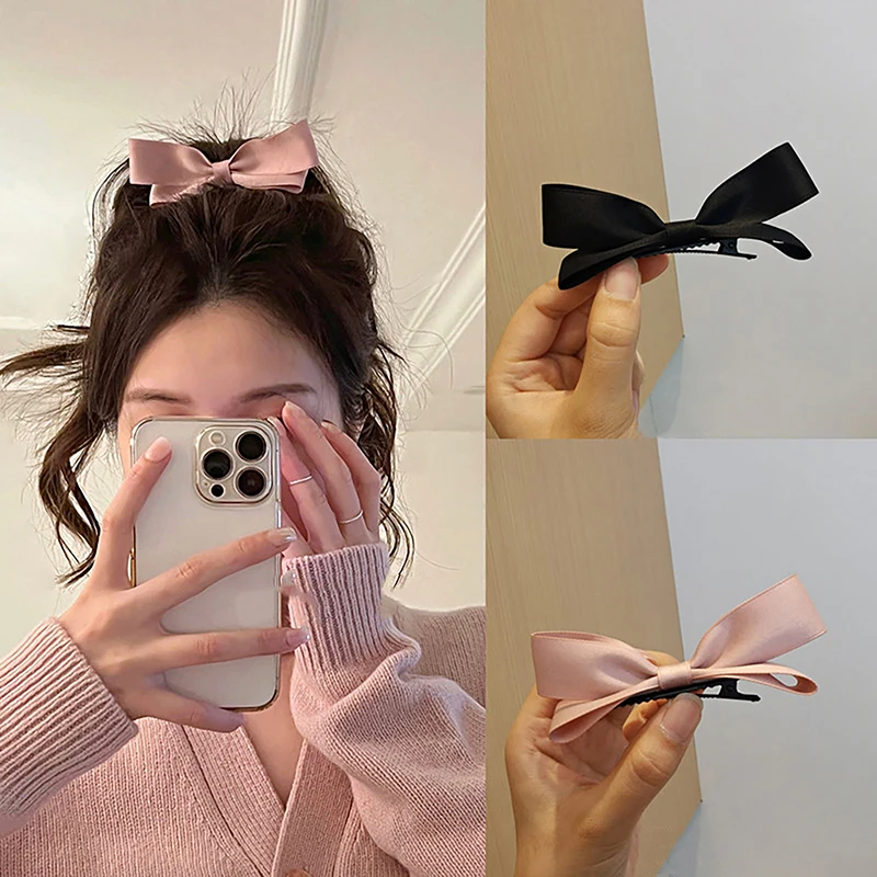 Cute Three-Dimensional Bow Hairclip para Meninas, Small Bang Clip, Princesa Ear Headdress, Acessórios de Cabelo, Cabelo Presentes