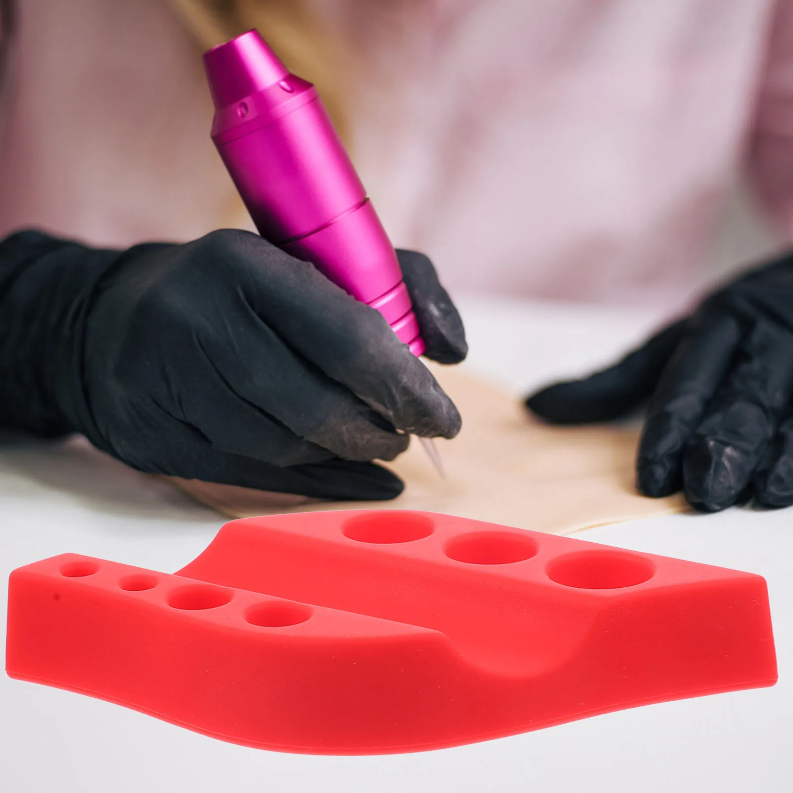 

Silicone Tattoo Ink Cup Holder Pigment Cup Rack Organizer Cotton Swab Stand Ink Caps Tool Pen Rest Tray Tattoo