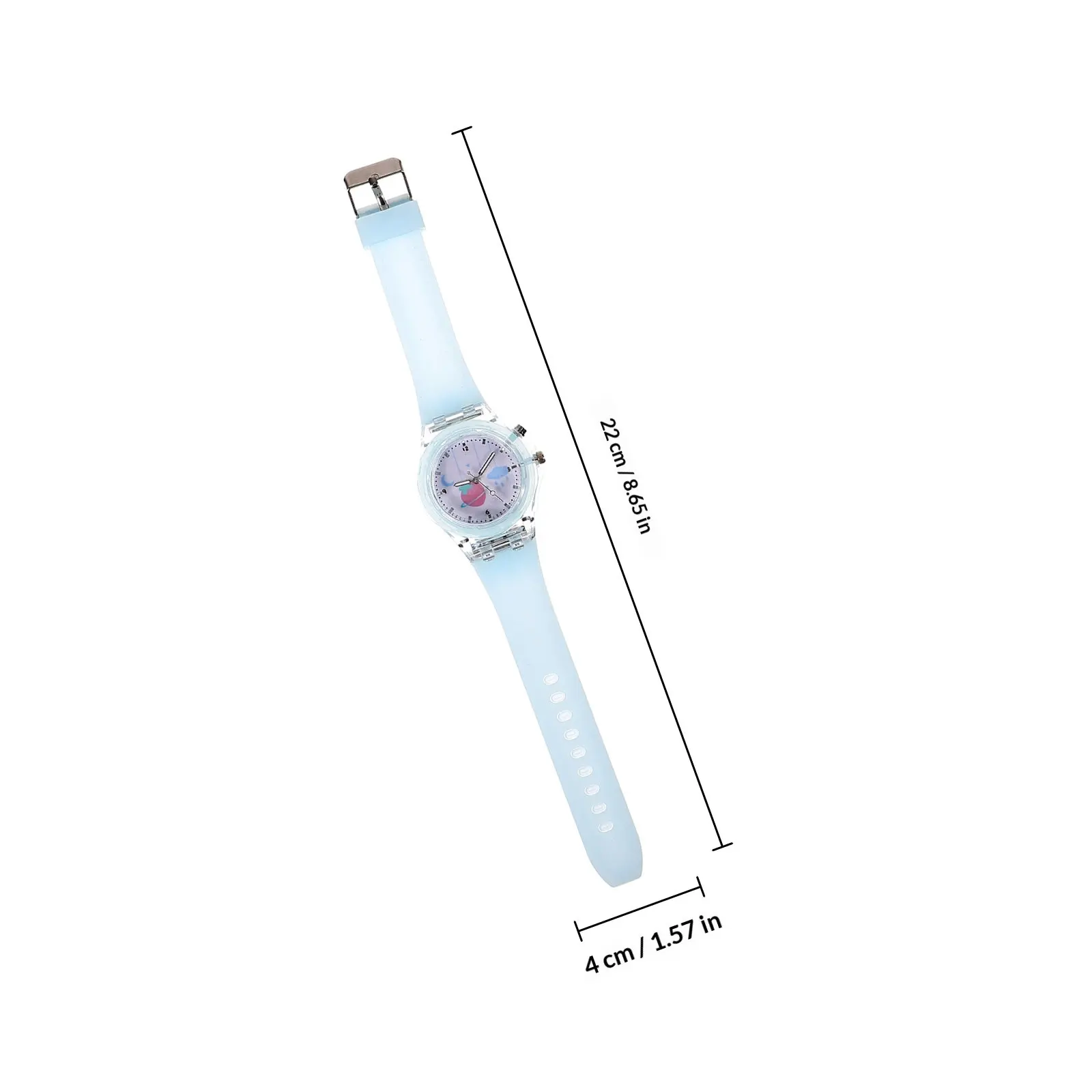 Luminous Student Watch Silicone Wristwatch Creative Chic Design Precise Movement Adjustable Strap for Casual Sport