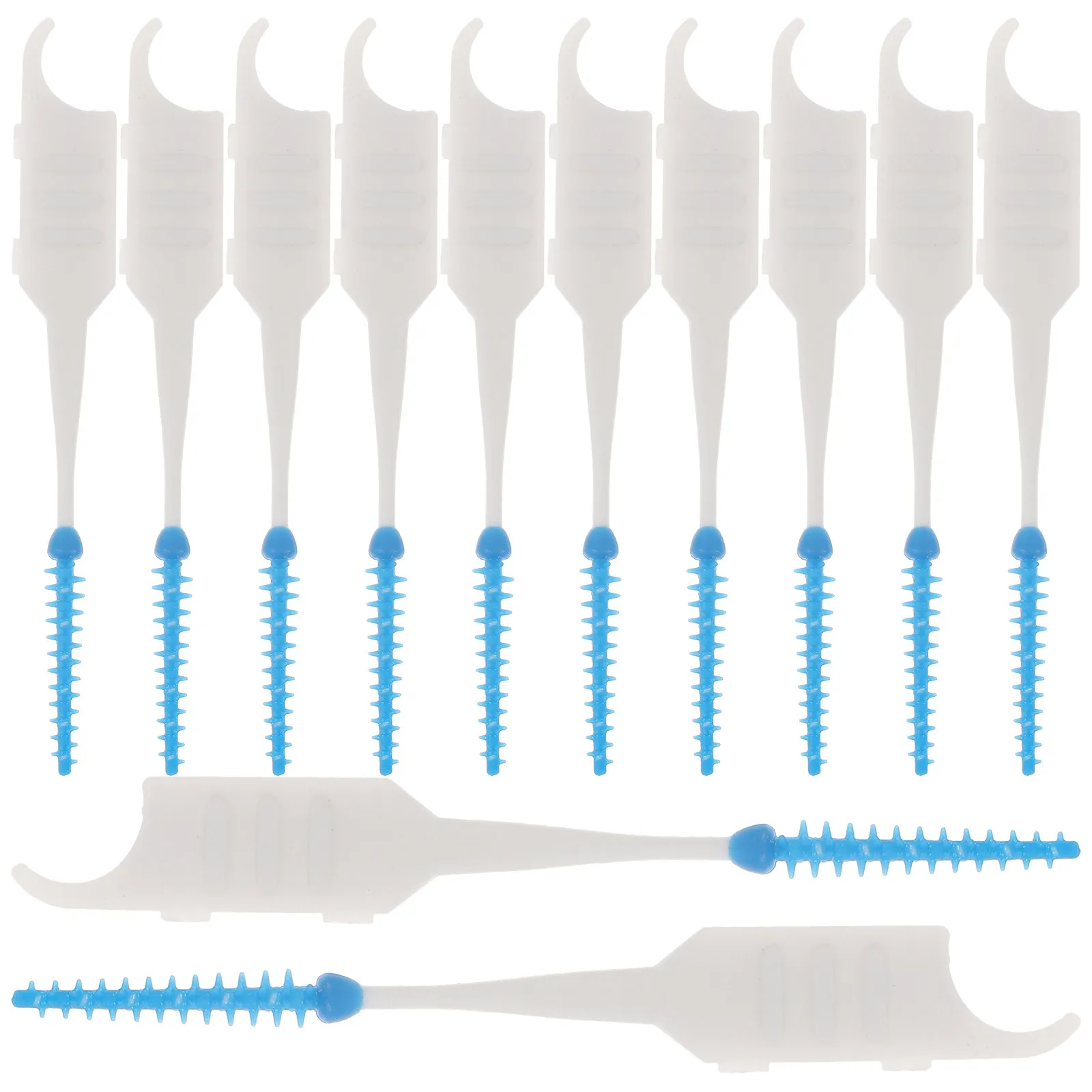 200Pcs Disposable Interdental Brush Silicone Teeth Cleaner Floss Stick Oral Hygiene Tool for Plaque Tartar Removal