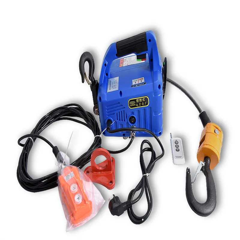 

220V 1500W 3 In 1 Electric Hoist Remote Control Traction Hoist Mini Hoist Hanging Tensioning Machine 100KG/200KG/300KG/500KG