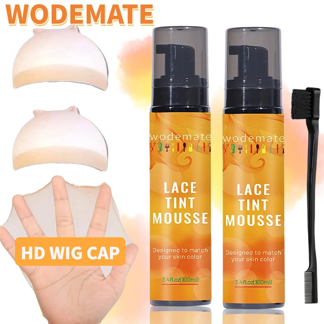 

Lace Tint Mousse For Lace Wigs Quick Dry Lace Tint Foam For Wigs Frontal Hairpiece+HD Wig Cap for Wig Making Stretchy Wig Cap