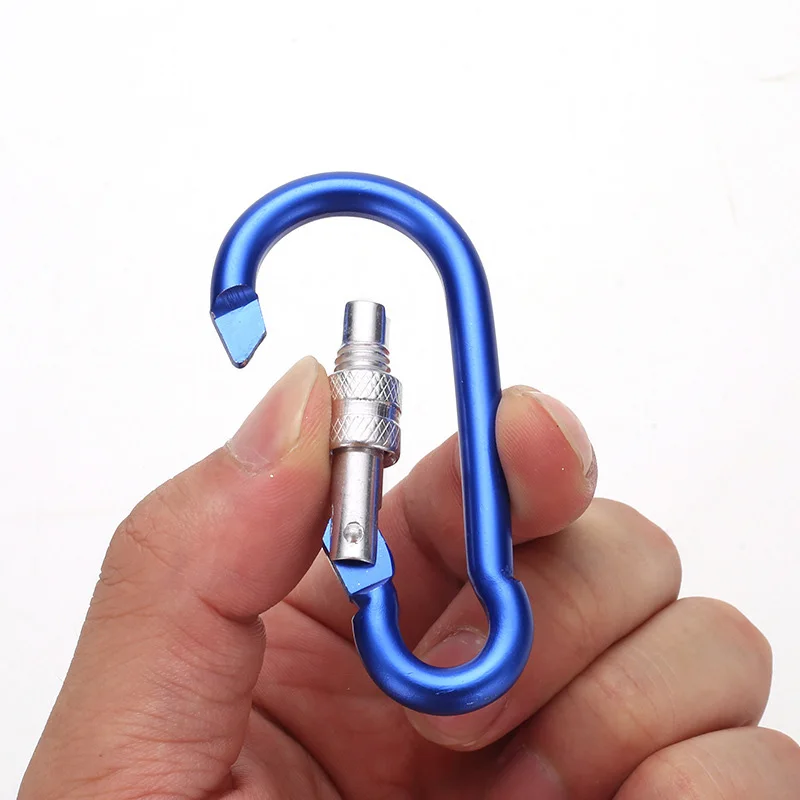 2-10Pcs Aluminum Alloy Spring Snap Hook Carabiner Keychain Outdoor Camping Lock Pet Rope Snap M4 M5 M6 M7 M8 Water Bottle Buckle