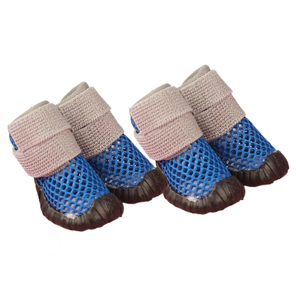 4Pcs Cute Pet Foot Cover Breathable Waterproof Multi-purpose Summer Puppy Dog Teddy Shoes