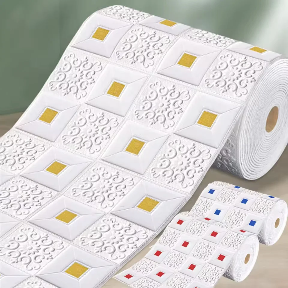 

70 см x 1 м/2 м/3 м/5 м/10 м водостойкая 3D стерео наклейка на стену потолочные обои 3D наклейки на кирпичную стену пенопластовый самоклеящийся настенный декор