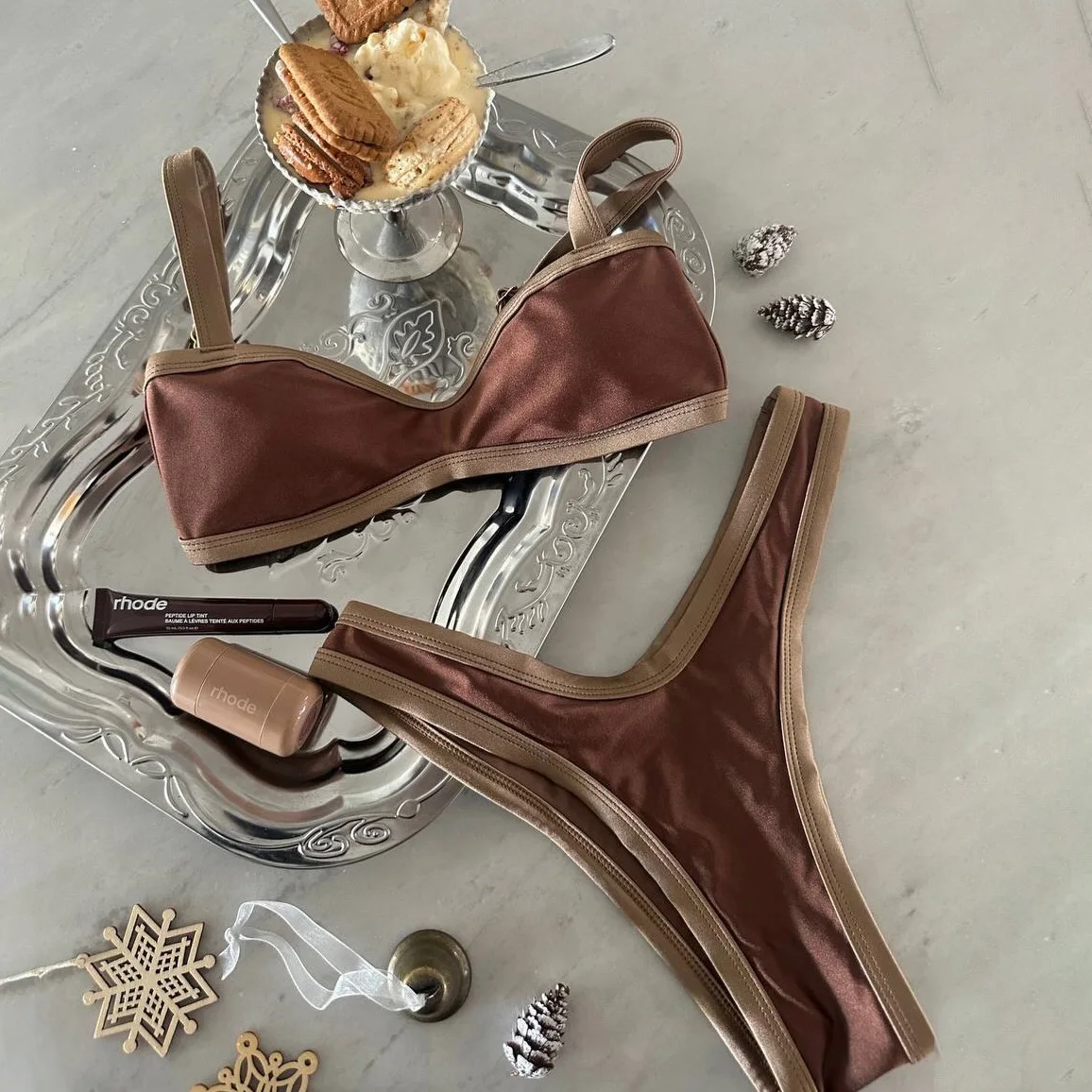 2026 Solid Bikini Women Sexy Swimsuit Patchwork Swimwear Bandeau Biquini Female Micro Bikinis Set Push Up Bathing Suit Beachwear