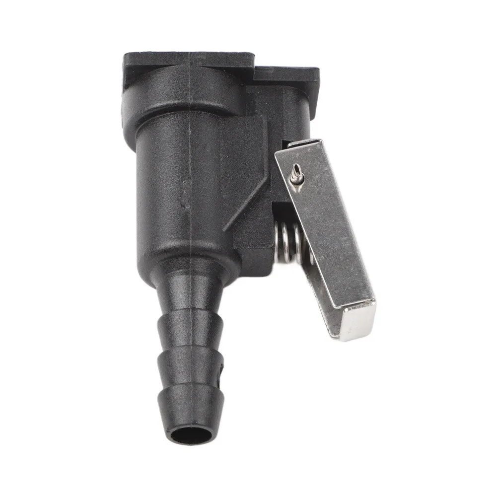 Boat Engine Connector Fuel Line Connector Black Silver Marine Hardware 9.5mm Hose Fitting Secure Tight Connection