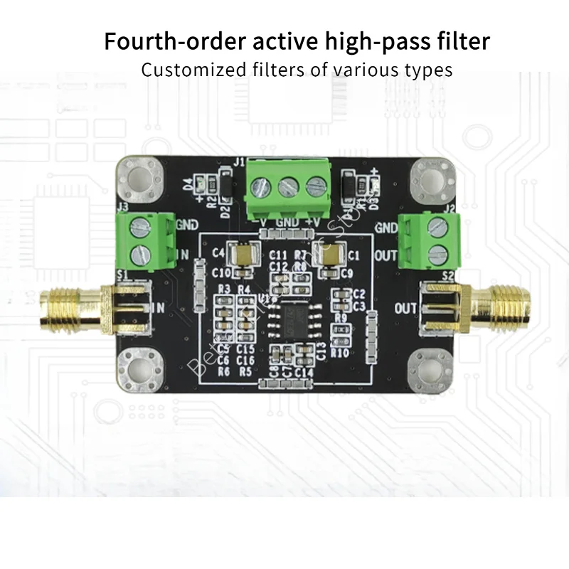 

Fourth-order active high-pass filter Customized filters of various types