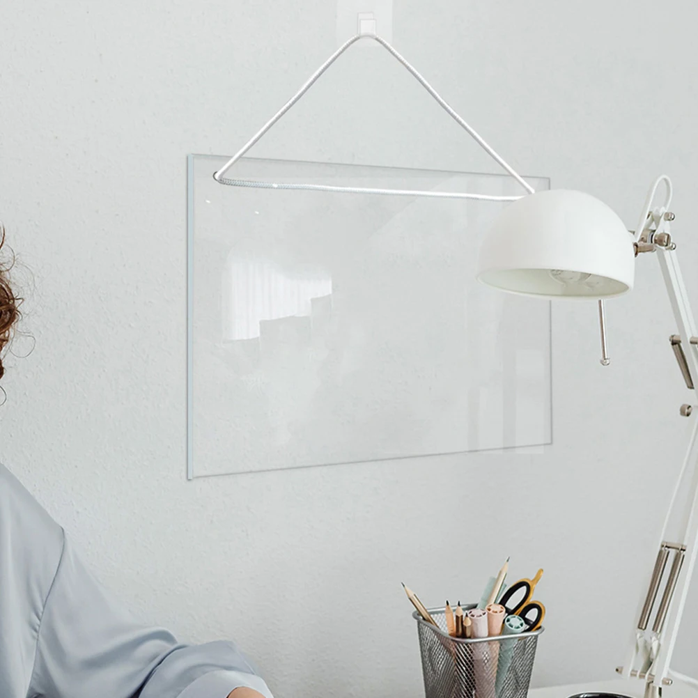 

2pcs Dry Erase Board Clear Acrylic High Transparency Desktop Whiteboard for Office Dorm Room Easy Clean Small Size