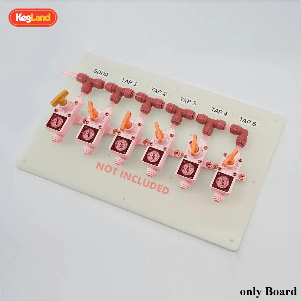KegLand 4 /6 Output Food Grade Plastic Board for Inline Regulators Beer Craft Brewing