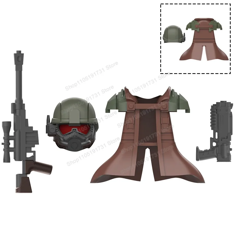 Jeu de construction de soldats HOT, blocs de construction, casque, armure, mini figurines d'action, blocs de construction, jouet pour garçon, cadeaux d'anniversaire MY711-714