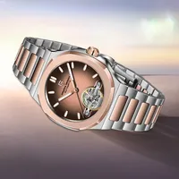 PAGANI DEISGN nuevo Tourbillon reloj mecánico automático para hombres reloj luminoso resistente al agua de zafiro reloj de lujo totalmente de acero con caja