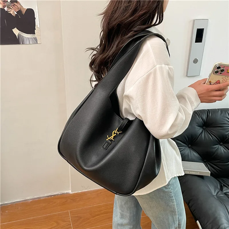 Trendy Spring Shopper Tote Insert Single Shoulder Bag Large Capacity Bucket Handbag