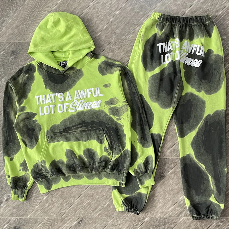 

Повседневный комплект из худи и брюк: хлопковый, с длинным рукавом, молодежный, осенний, удобный, дышащий, уличный стиль, с принтом