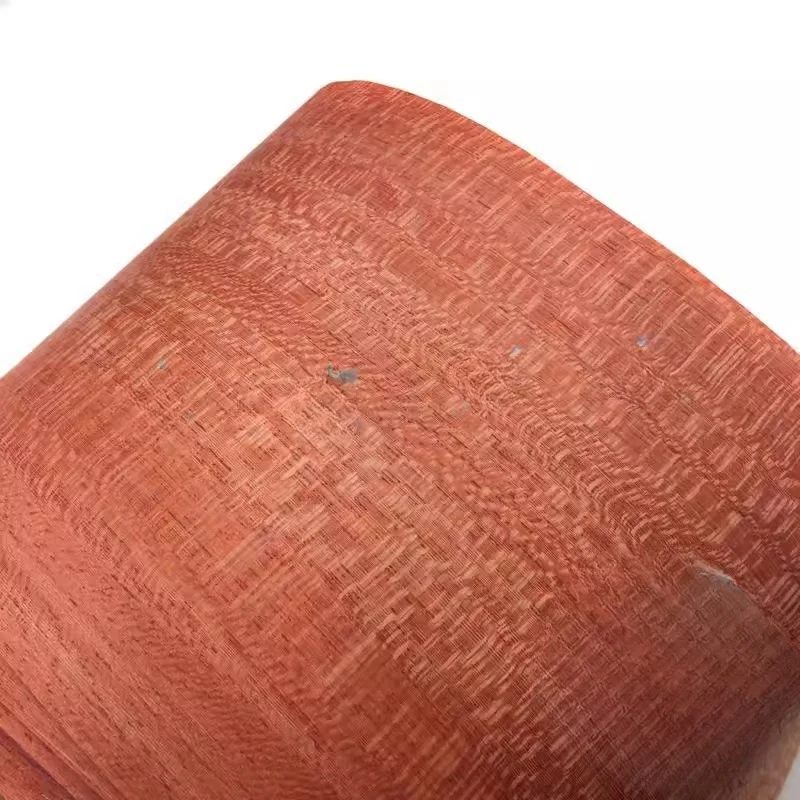 L:2.5Meters Width:15cm T:0.25mm Red Nice wood veneer wood grain veneer natural solid wood veneer handmade decoration veneer