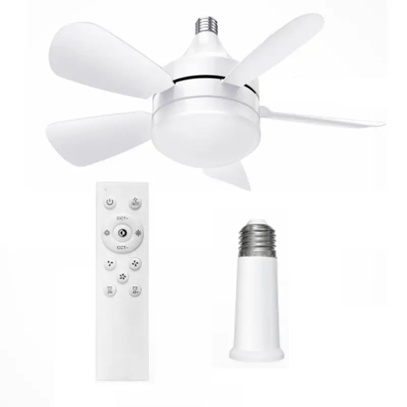 

Socket Ceiling Fans With Lights And Remote - Socket Fan Light With Dimmable Led Light Bulb,Screw In Small Ceiling Fan-AT30