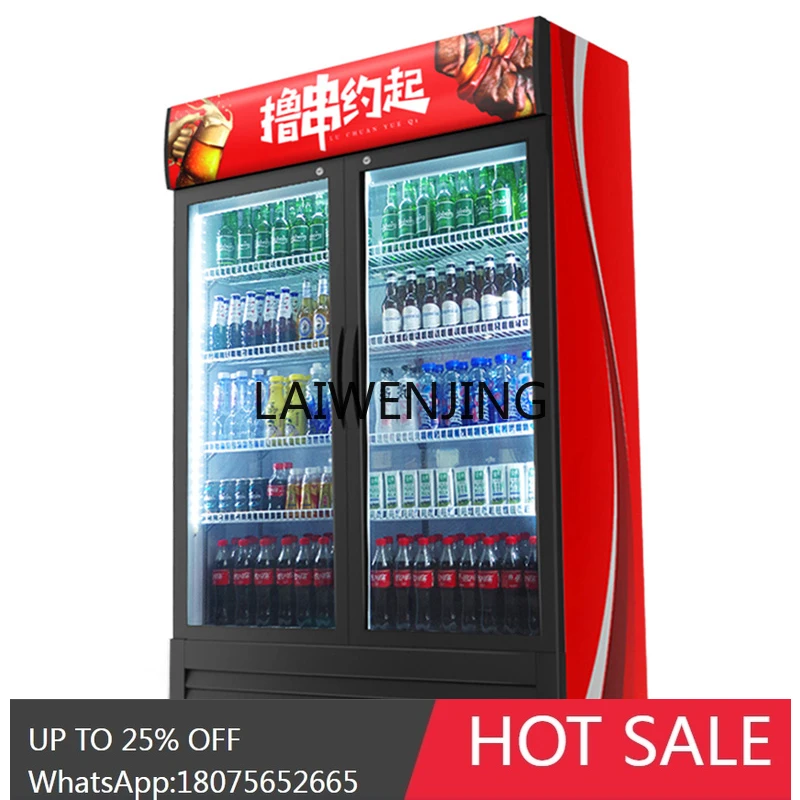 freezer commercial fresh-keeping and freezing dual-purpose large-capacity supermarket double-door refrigerator