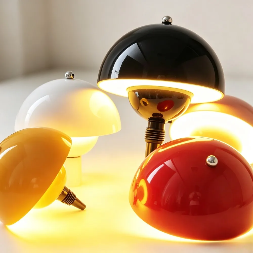 Touch Control Rechargeable Mushroom Bottle Head Table Lamp Nordic Minimalist Bedroom Bedside Wedding Decorative Ambient Fixture
