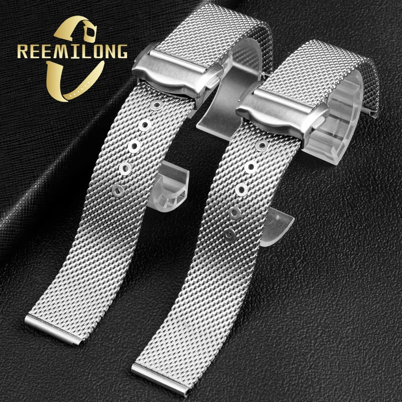

Ремешок для часов из нержавеющей стали для OMEGA Seamaster 300 м Speedmaster 20 мм изысканный металл серебряная сетка мужской ремешок для часов складная пряжка