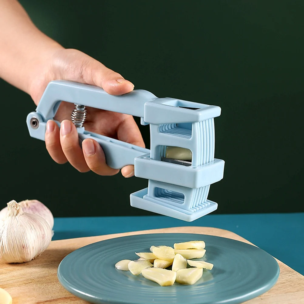 

Garlic Slicer Stainless Steel Plastic Sky Blue Easy Clean Kitchen Tool Vegetable Fruit Slicer Gifts Family Friends Save Time