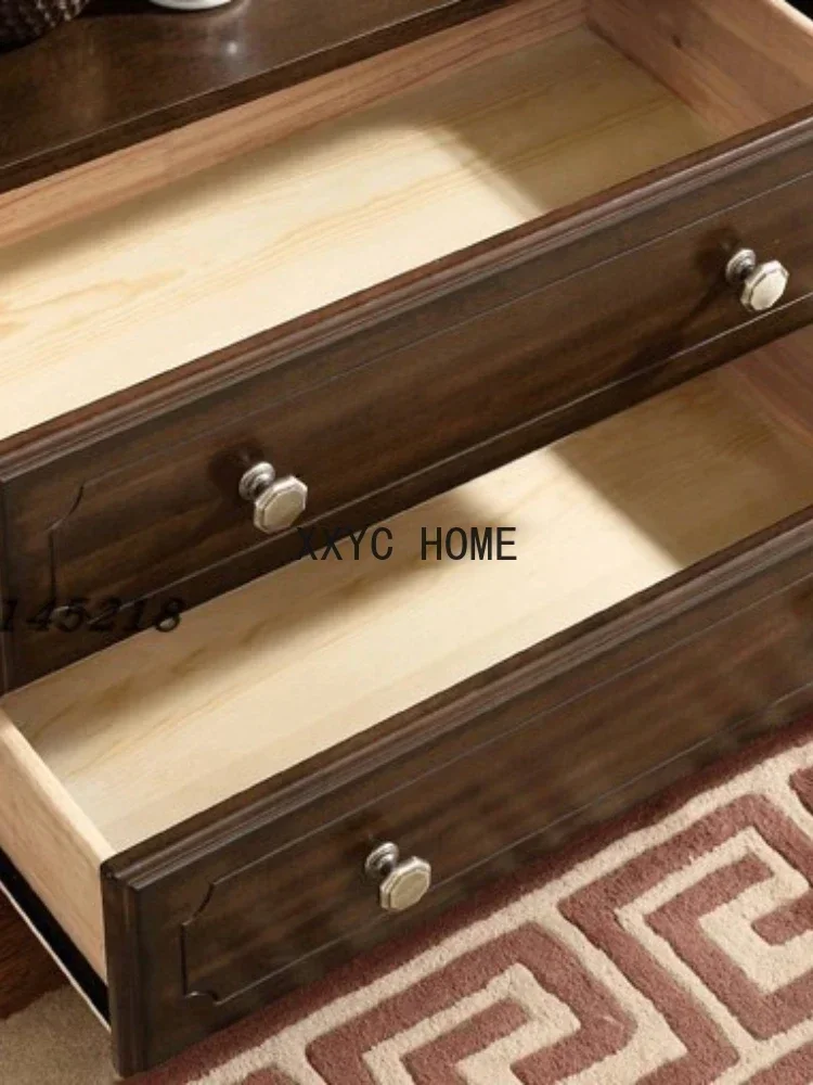Hall Locker Hallway Factory Direct Customized with Drawer Solid Wood Entrance Cabinet