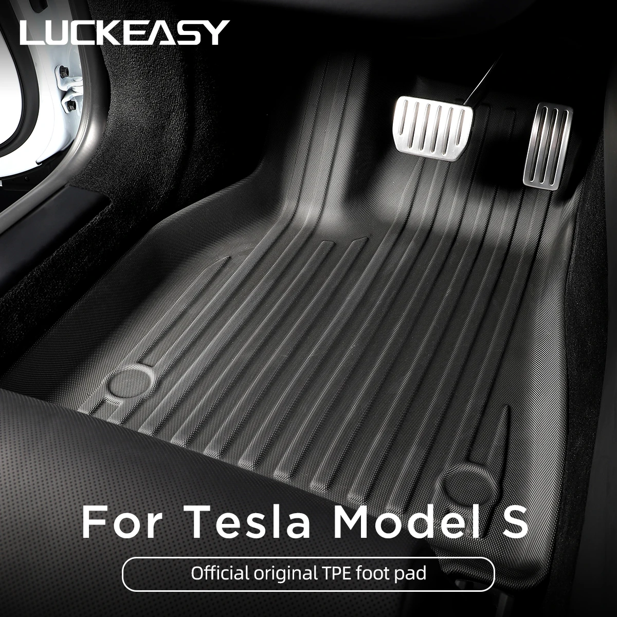 for Tesla Model S 2022-2026 Car Floor Mats Fully Coverage Waterproof Non-Slip Foot Pads Liner Luggage Trunk Mat Car Accessories