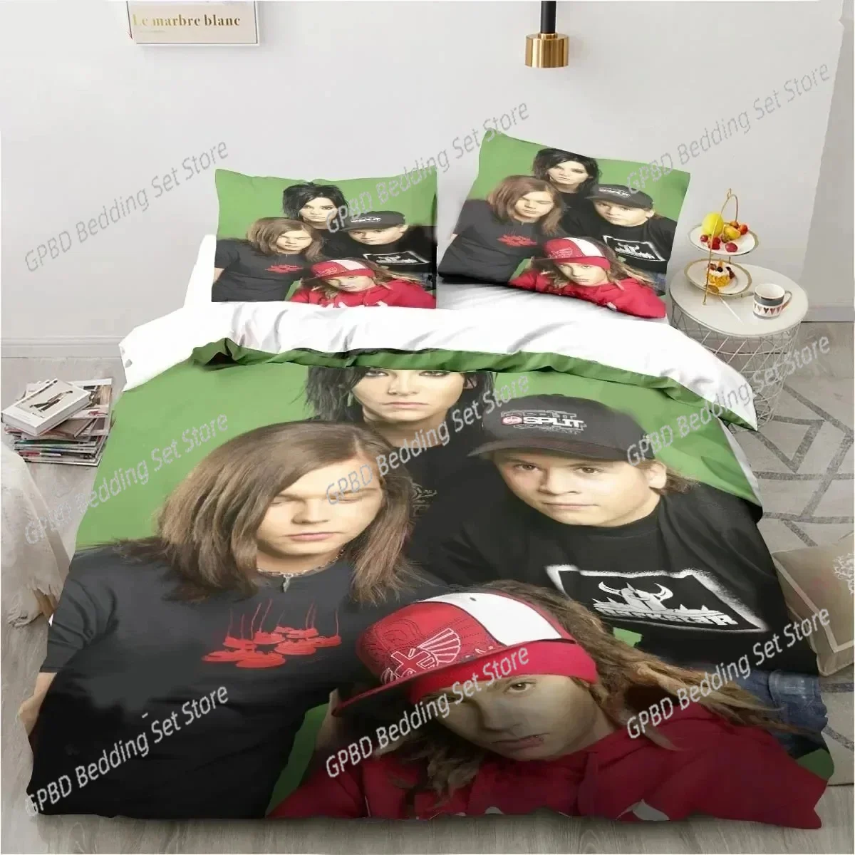 

3D Print Tokio Hotel Band Bedding Set Single Twin Double Queen King Cal King Size Bed Linen Set