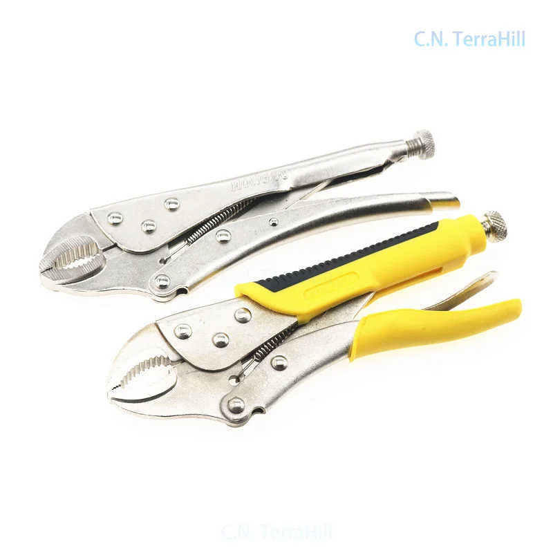 10 inch Heavy Duty C-Clamp Locking Pliers, Multipurpose Manual Fixed Grip Tool for Welding and Woodworking
