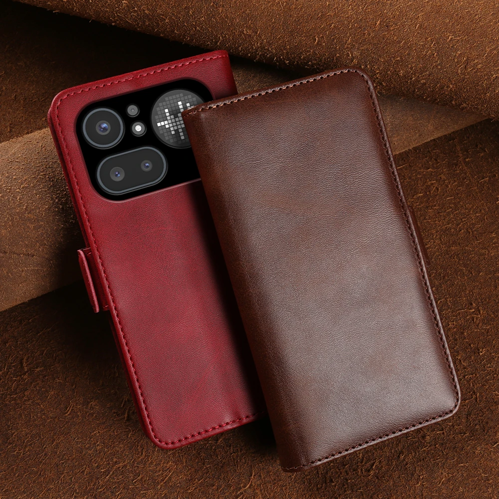Premium Calf Leather Flip Case For Nothing Phone 4A Pro 3A Lite 2A 2 A 4APro 3ALite Phone Case Wallet Cover Coque Funda Shell