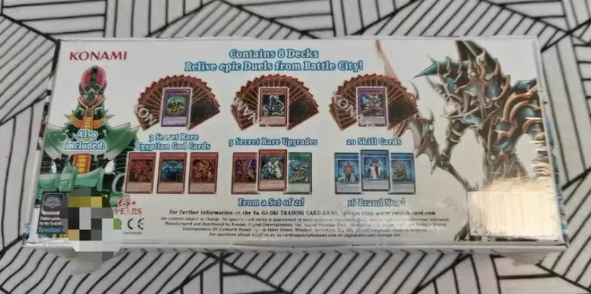 Yu-gi-oh Speed duel Battle City Box, tres dioses mágicos, dragón blanco, versión europea, Caja Sellada