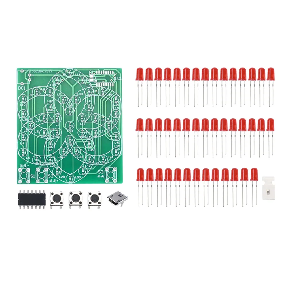 DIY Electronic LED Kit com Windmill Fluindo Luz, Projeto De Solda, Componente Prática, Soldagem Habilidades, Training Suite, Suite