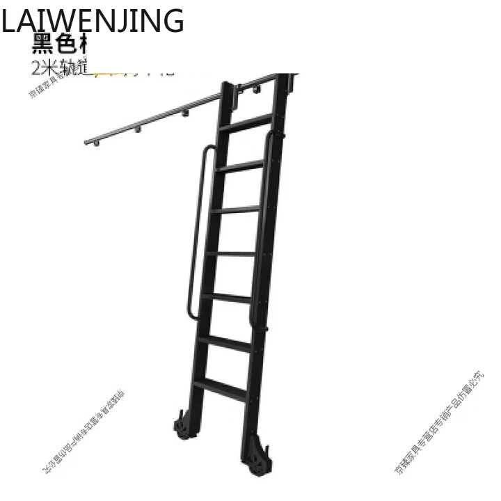

SGF alloy bookshelf ladder moving straight ladder track simple and easy to use