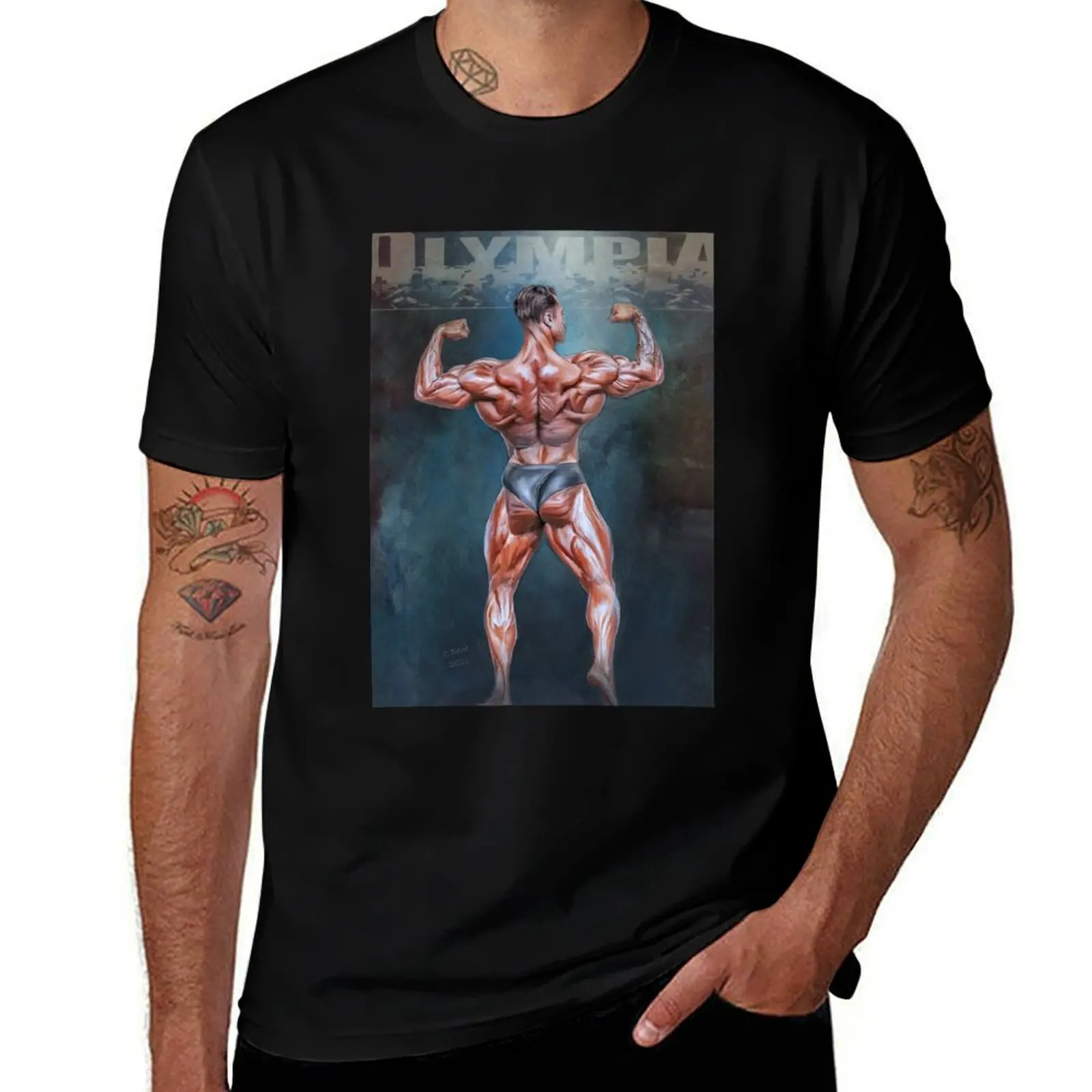 

Chris Bumstead Mr Olympia Physique T-Shirt funny shirt cotton oversized graphic tee Luxury man graphic t shirts Men's t-shirt