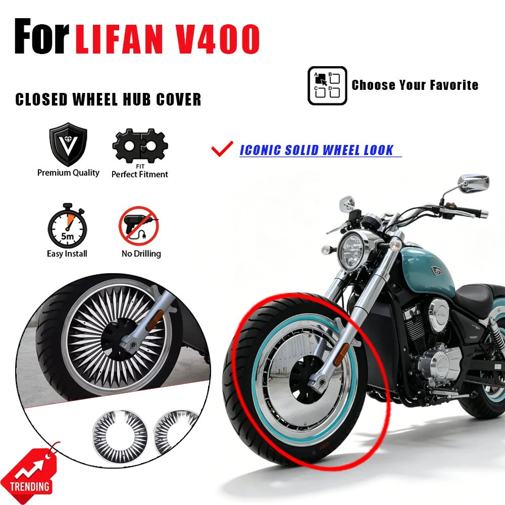 Cubierta de Rueda para Motocicleta Lifan V400, Placa Decorativa para Disco de Rueda Cerrada, Protector de Rueda Sólido, Accesorios para Moto