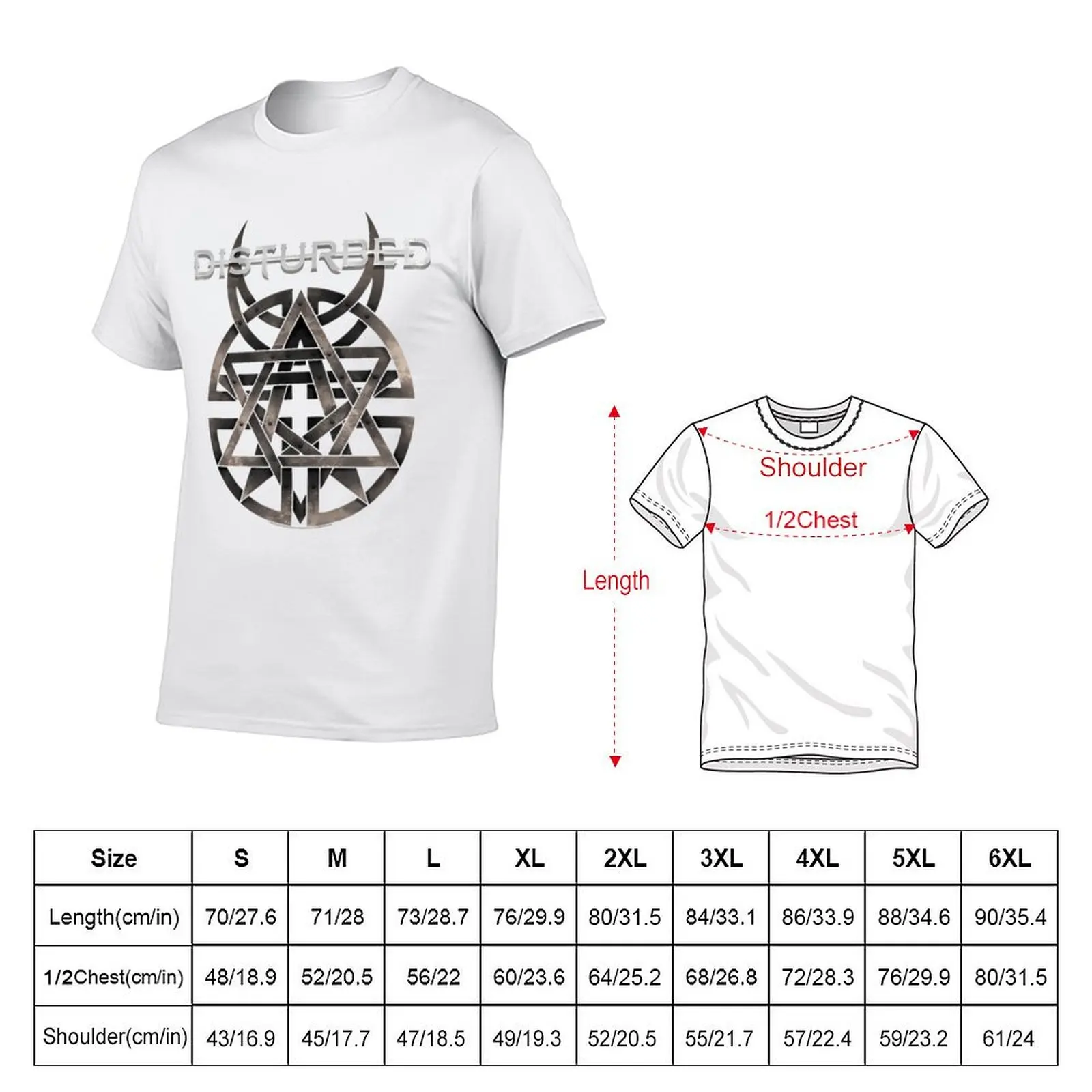 Disturbed logo T-Shirt Gym Exercise Short Sleeve T-Shirt