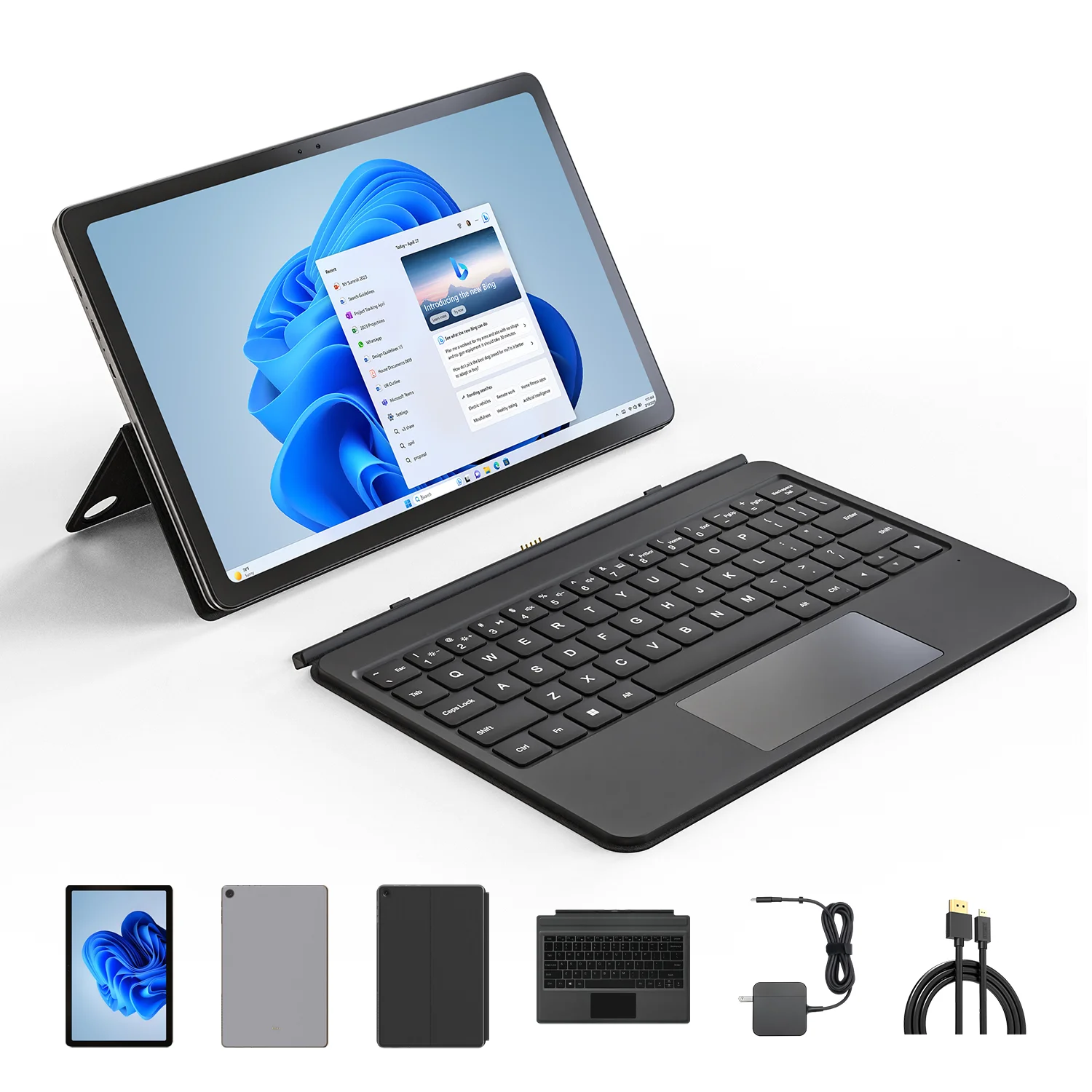 BNCF كتاب جديد 11 Win11 2 في 1 تابلت 12 جيجابايت LPDDR5 + 256/512 جيجابايت NVMe SSD 11 بوصة كمبيوتر محمول AlderLake N150 CPU Wi-Fi 6 BT 5.0 دفتر #3