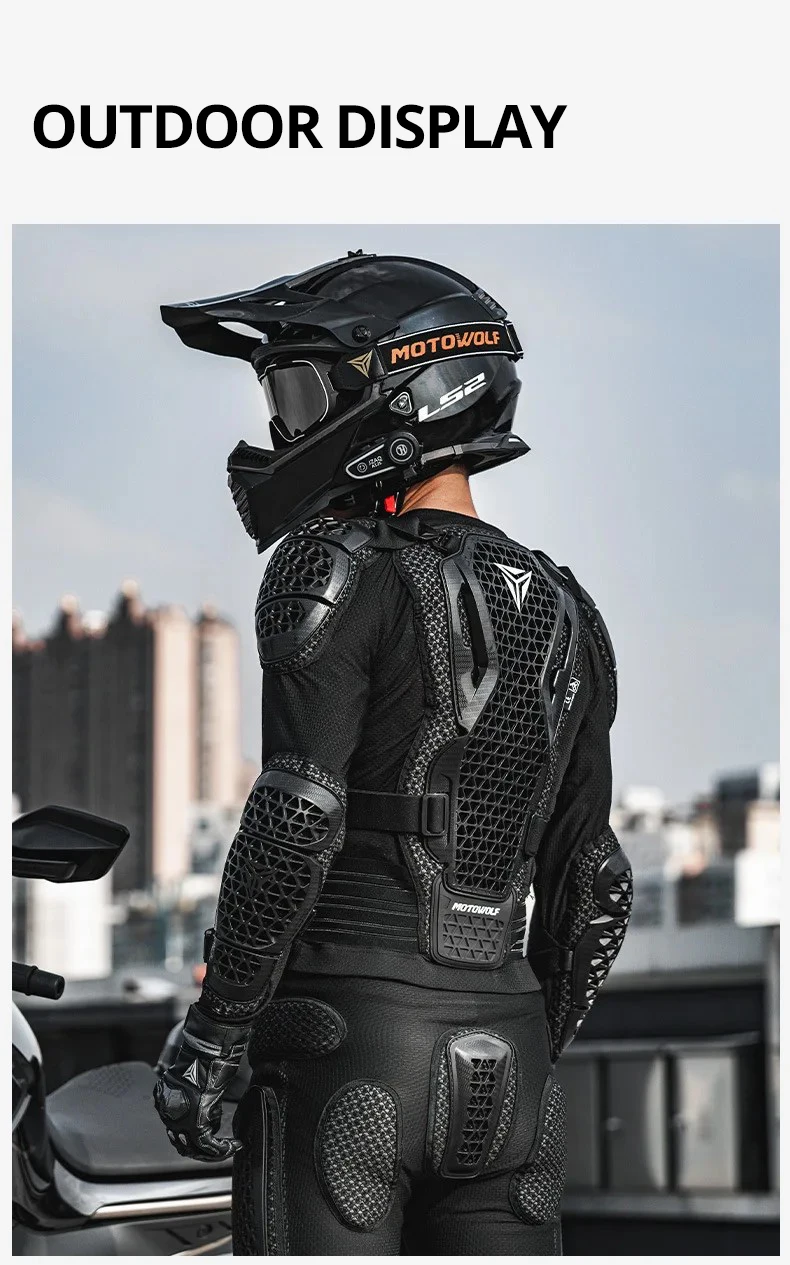 Motorradjacke Herren Damen Motorrad Ganzkörperpanzer Jacke Moto Turtle Motocross Racing Jacke CE-geprüfte Schutzausrüstung – Detail 17