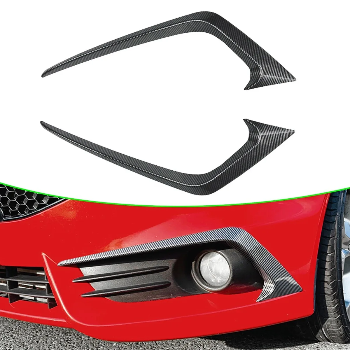 2pcs Left Right Front Bumper Side Air Vent Trim For Ford Fiesta STC 2012 2013 2014 2015 2016 2017 Car Fog Light Body Kit