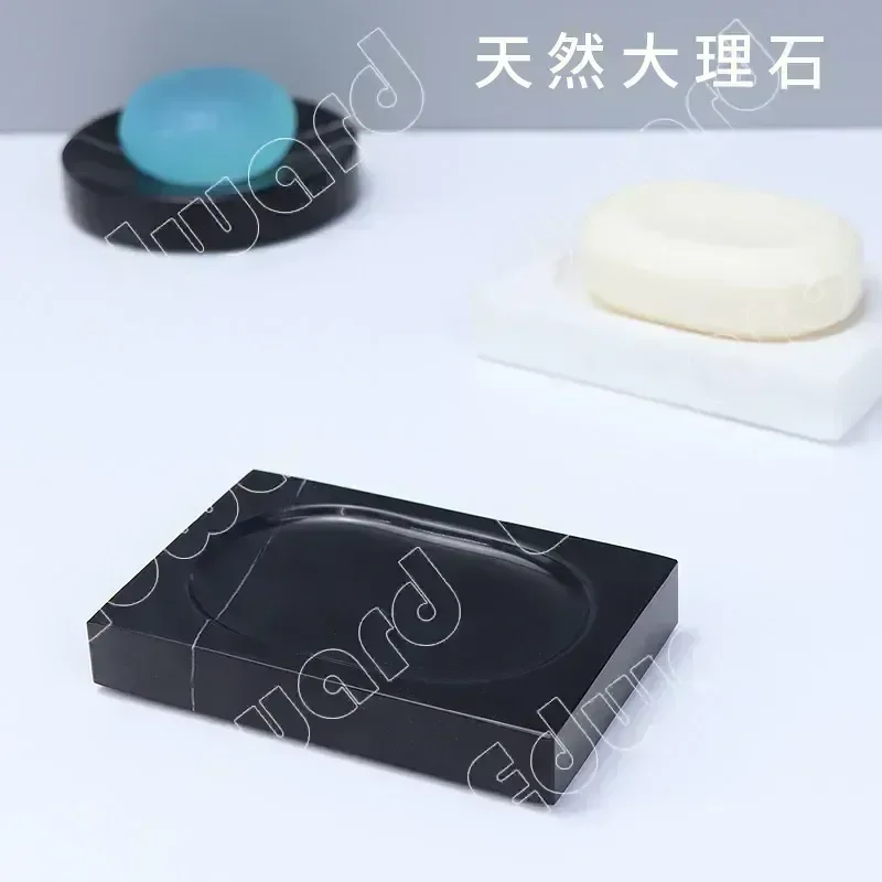 Natural Marble Soap Holder Classic Pattern Retro Tray Boxes Decoration Household Soaps Dish Marbles Crafts Nordic Style Soap Box