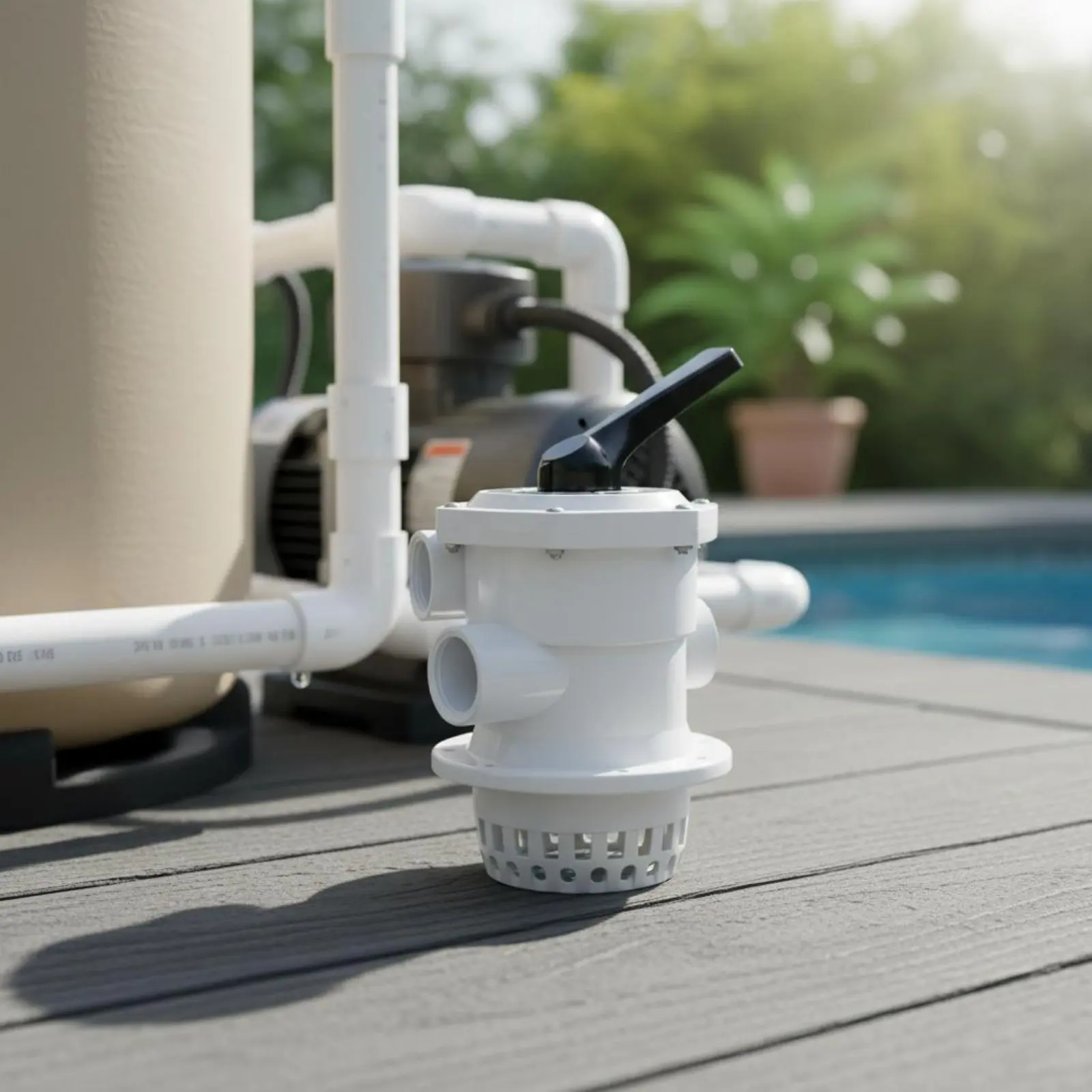 

Flange Mount Sand Valve 1.5 Inch Ports 6-Way Valve Head Easy to Install