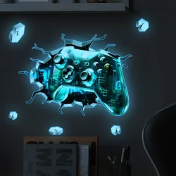 Glow in The Dark Luminous Wall Sticker Cosmic Starry Sky Game Handle Gaming Zone Video Game Decor for Living Room