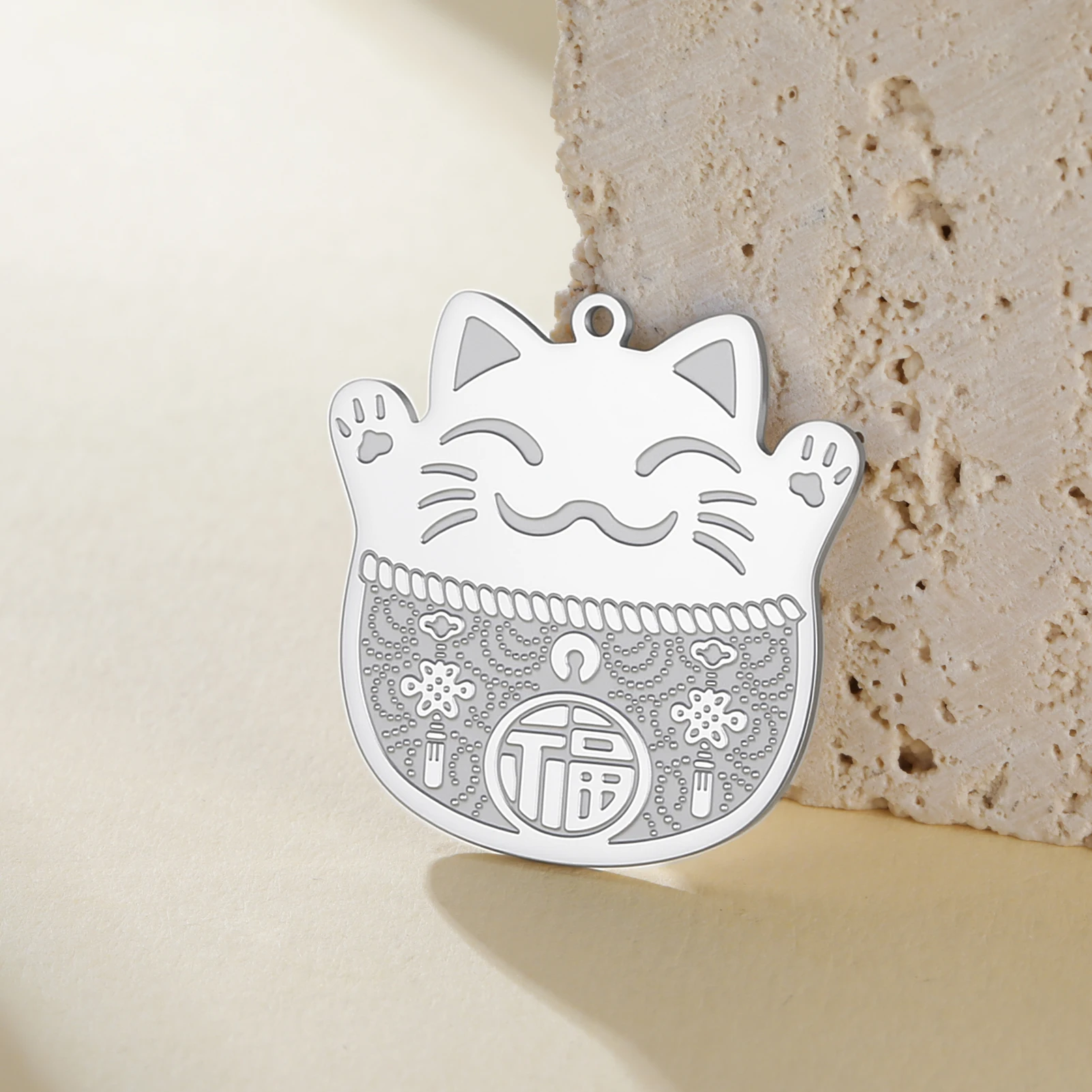 1 szt. Mini zawieszka Maneki Neko, szczęśliwy kotek, amulet do samodzielnego tworzenia biżuterii o tematyce szczęścia, naszyjników.