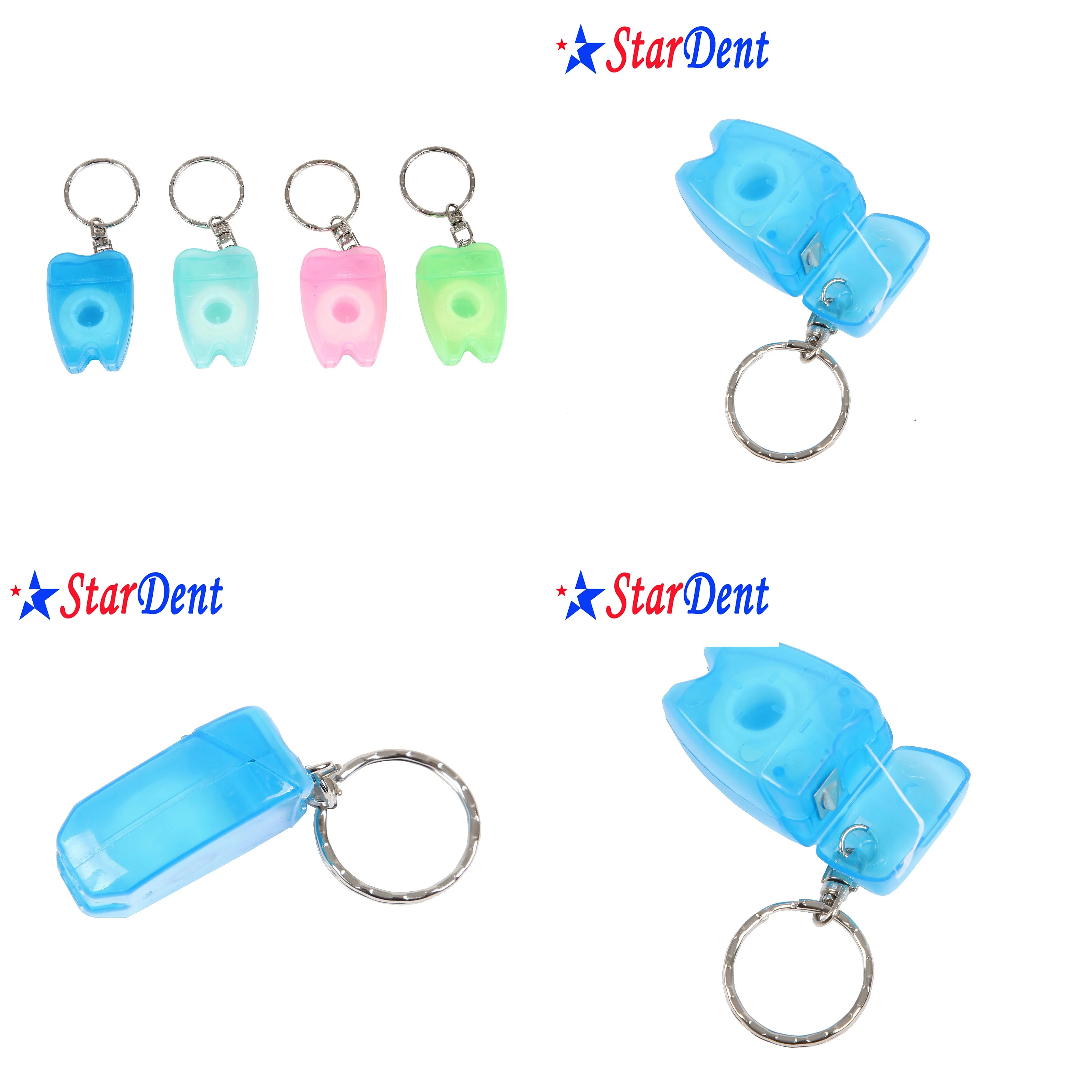 Colorful Portable Dentals Floss Picks, Nylon Waxed Oral Cleaner, Disposable Mint Fresh