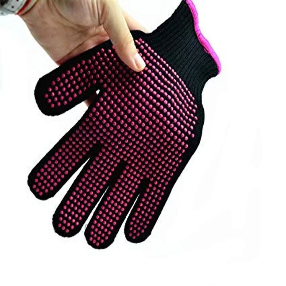 1pc Hair Straightener Perm Curling Hairdressing Heat Resistant Finger Glove Hair Care Styling Tools Thermal Styling Gloves