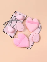 6Pcs Heart Shape Makeup Puff Set Dry Wet Dual Use Makeup Sponge Foundation Powder Puff With Storage Bag Cosmetic Makeup Tools 4