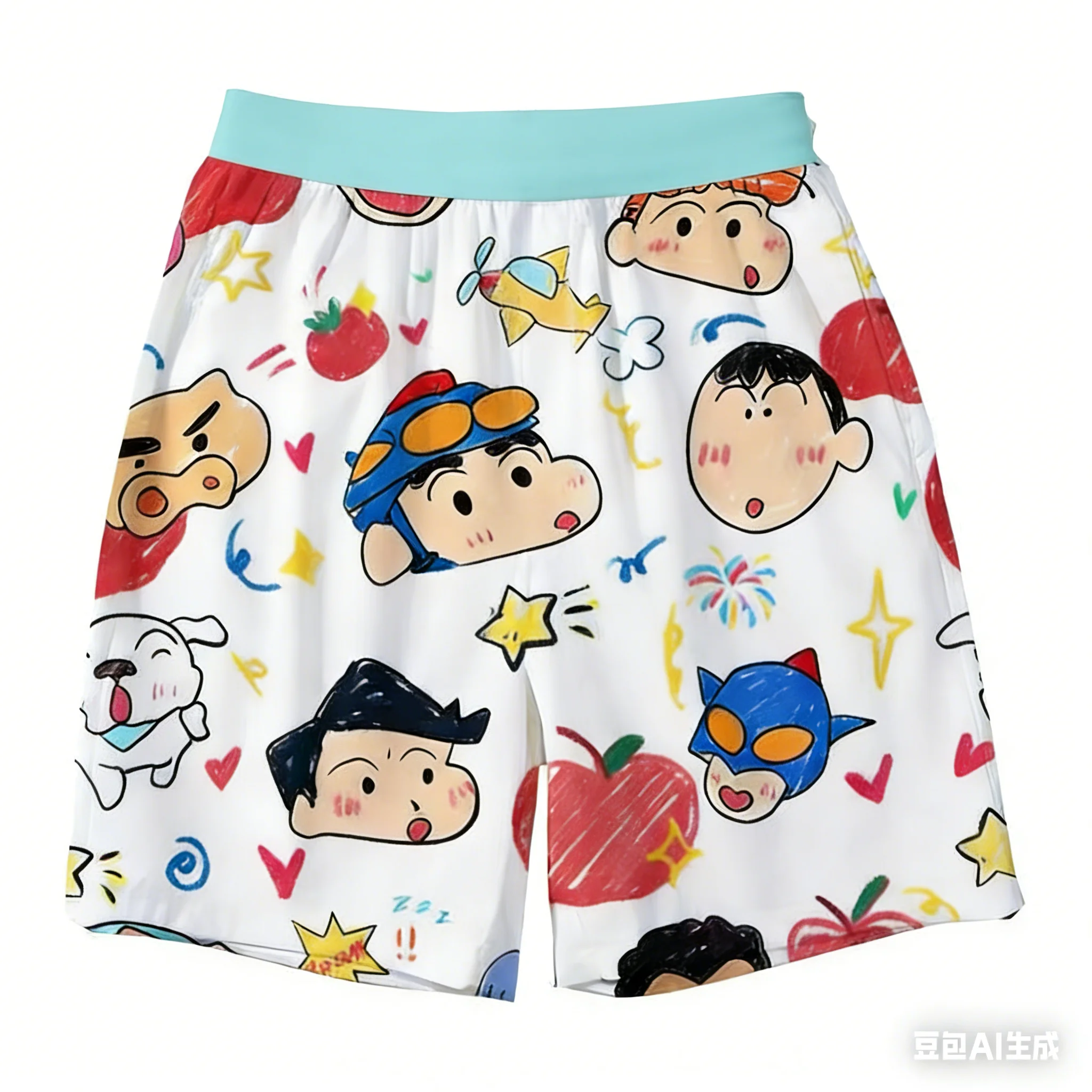 

Новейшие забавные 3D-шорты с принтом Crayon Shin-chan для взрослых и детей, семейные комплекты, динамичные штаны с героями, очень милые.