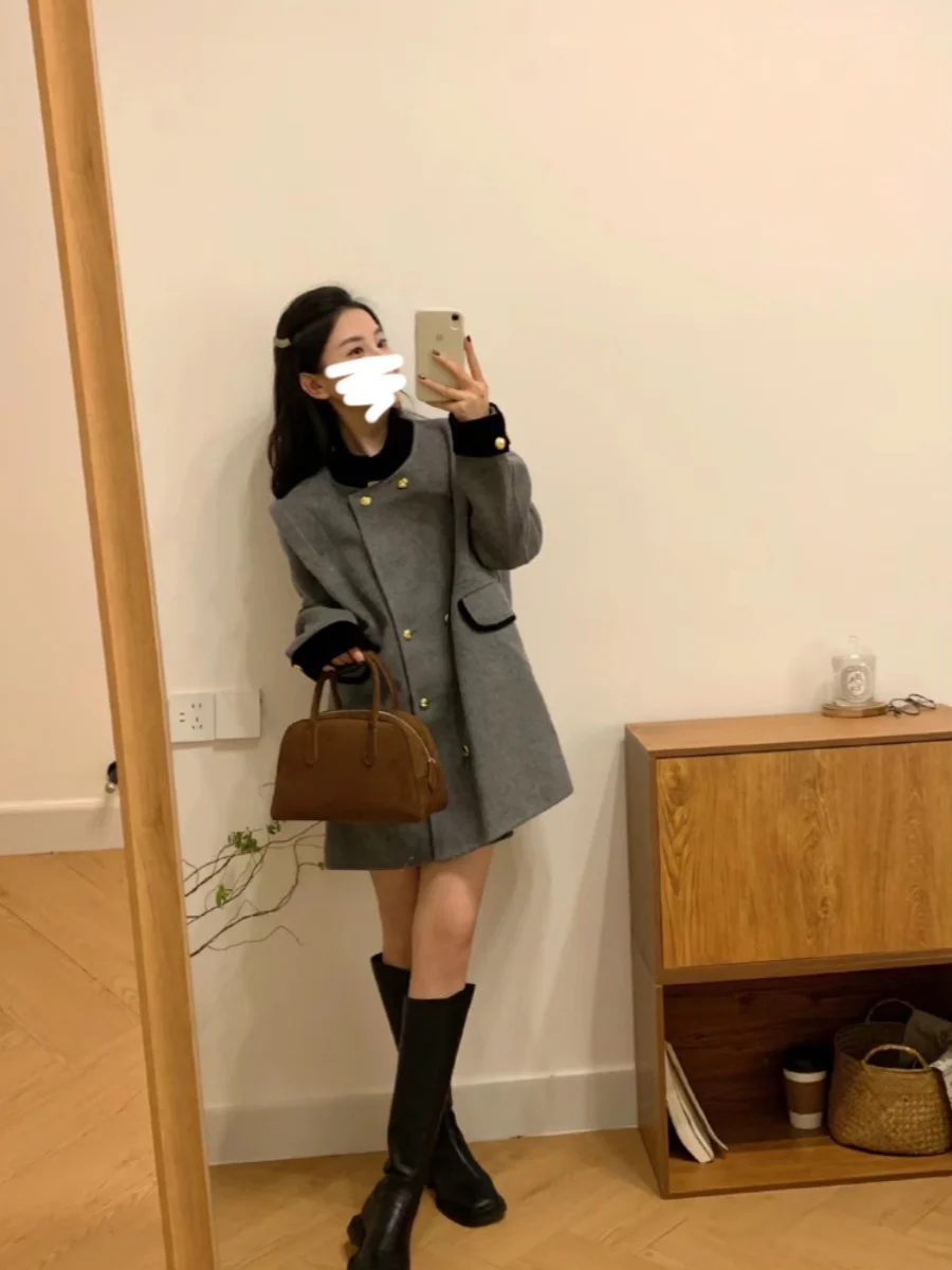 

Tweed Jacket Embellished Button Women Womens Spring Elegant Ruffles Puffed Romantic Waisted Safari Ulzzang Tassels Womans V-Neck